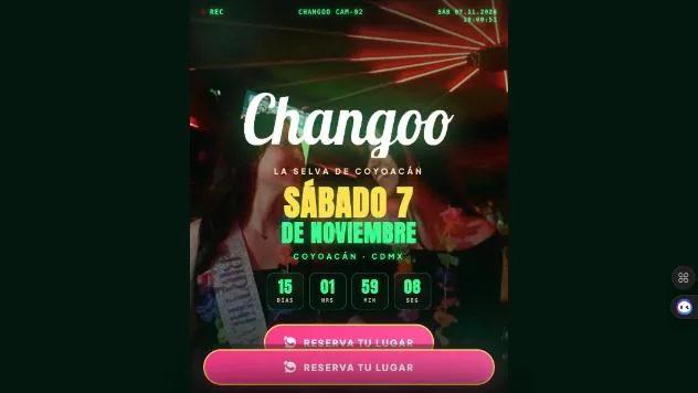 Portada de la página de Changoo