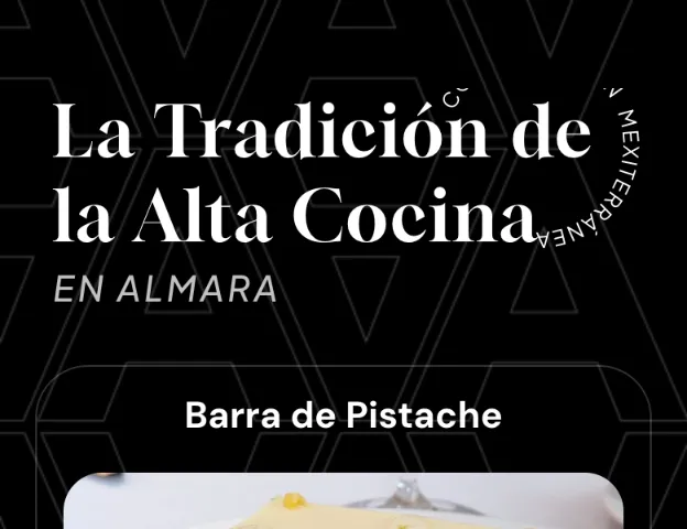 Captura de almara.rest en iPhone: el texto circular se encima sobre el título
